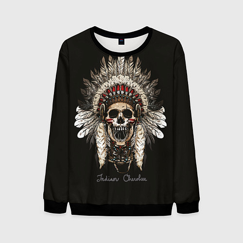 Мужской свитшот Cherokee Indian / 3D-Черный – фото 1