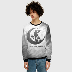 Свитшот мужской Angels of Death - white gradient, цвет: 3D-черный — фото 2