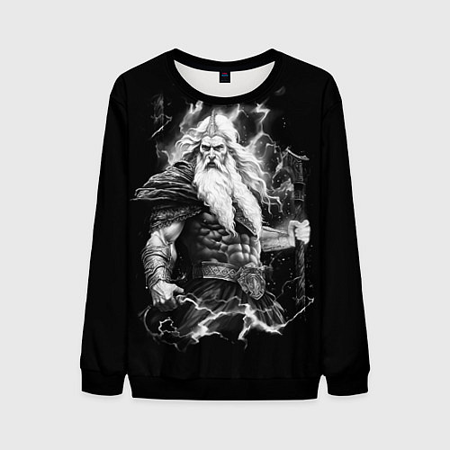 Мужской свитшот Перун бог громовержец / 3D-Черный – фото 1