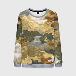 Свитшот мужской Золотистый камуфляж, цвет: 3D-меланж
