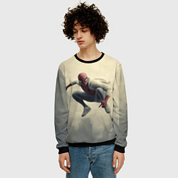 Свитшот мужской Человек паук в прыжке, цвет: 3D-черный — фото 2