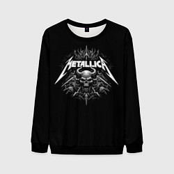Свитшот мужской The horned skull - Metallica, цвет: 3D-черный