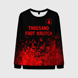 Свитшот мужской Thousand Foot Krutch - red gradient посередине, цвет: 3D-черный
