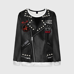 Мужской свитшот Рокерская косуха с нашивками Алиса