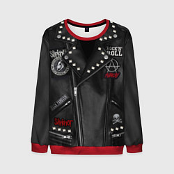 Мужской свитшот Косуха с нашивками Slipknot