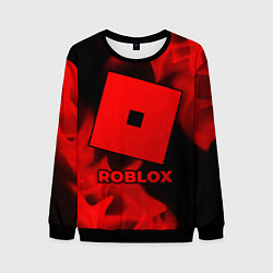 Свитшот мужской Roblox - red gradient, цвет: 3D-черный