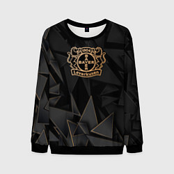 Свитшот мужской Bayer 04 golden poly, цвет: 3D-черный