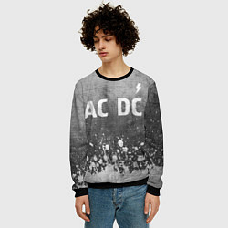 Свитшот мужской AC DC - grey gradient посередине, цвет: 3D-черный — фото 2