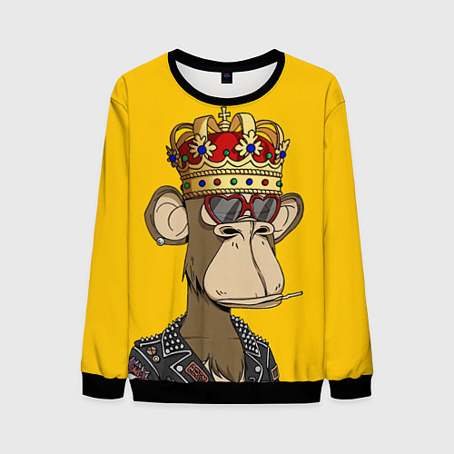Мужской свитшот NFT ape king / 3D-Черный – фото 1