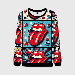 Мужской свитшот Rolling Stones logo - pop art