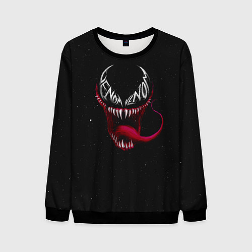 Мужской свитшот Веном в темноте / 3D-Черный – фото 1