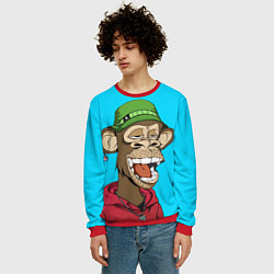 Свитшот мужской NFT smile ape, цвет: 3D-красный — фото 2
