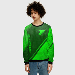 Свитшот мужской Hoffenheim - green gradient вертикально, цвет: 3D-черный — фото 2