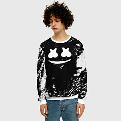 Свитшот мужской Marshmello брызги красок, цвет: 3D-белый — фото 2