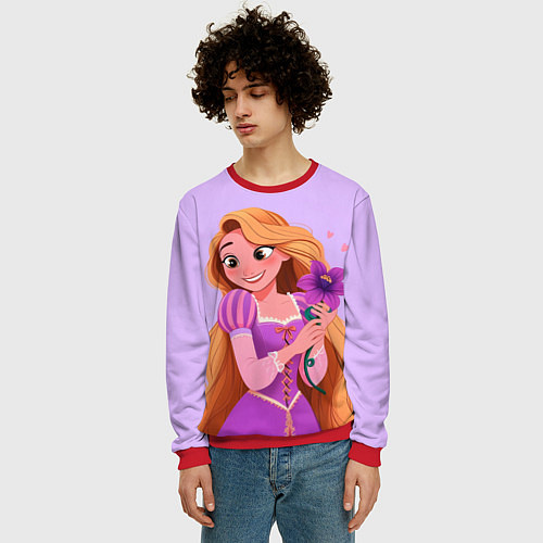 Мужской свитшот Rapunzel - big pictures / 3D-Красный – фото 3