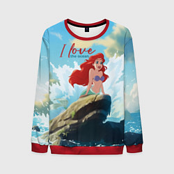 Мужской свитшот Ariel I love the ocean - русалка - beautiful big p