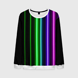 Свитшот мужской Neon lines, цвет: 3D-белый