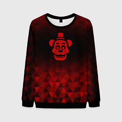 Свитшот мужской FNAF red poly, цвет: 3D-черный