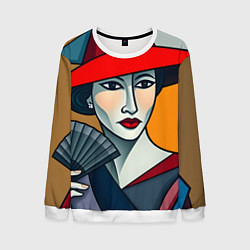 Мужской свитшот Дама с веером