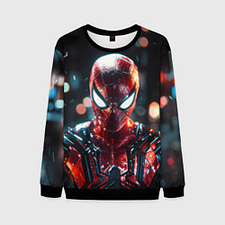 Свитшот мужской Человек-паук и вспышки света, цвет: 3D-черный