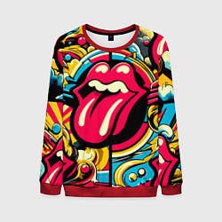 Мужской свитшот Rolling Stones logo - pop art pattern
