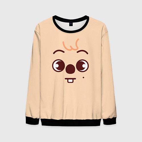 Мужской свитшот Quokka skzoo / 3D-Черный – фото 1