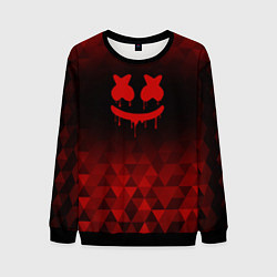 Свитшот мужской Marshmello red poly, цвет: 3D-черный