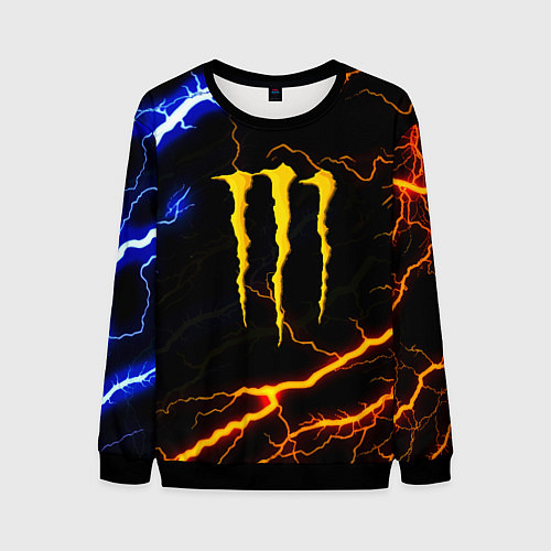 Мужской свитшот Monster energy storm / 3D-Черный – фото 1