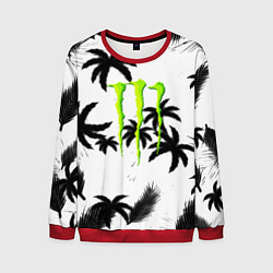 Свитшот мужской Monster energy пальмы, цвет: 3D-красный
