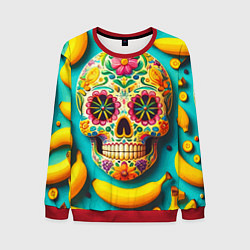 Мужской свитшот Череп и бананы - летняя композиция