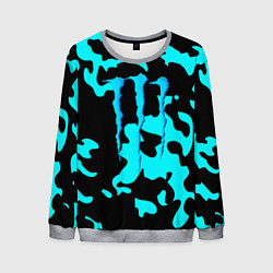 Свитшот мужской Monster energy камуфляж голубой, цвет: 3D-меланж