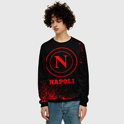 Свитшот мужской Napoli - red gradient, цвет: 3D-черный — фото 2