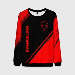 Свитшот мужской Evangelion - red gradient вертикально, цвет: 3D-черный