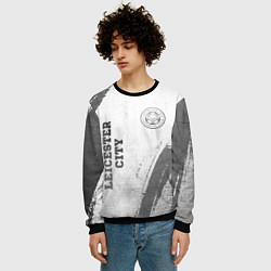 Свитшот мужской Leicester City - white gradient вертикально, цвет: 3D-черный — фото 2