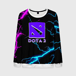 Свитшот мужской Dota неоновый шторм, цвет: 3D-белый
