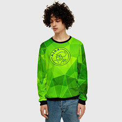 Свитшот мужской Ajax green poly, цвет: 3D-черный — фото 2