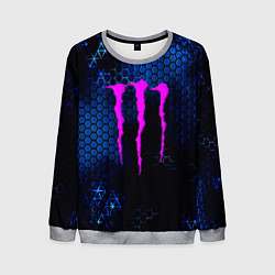 Свитшот мужской Monster energy броня, цвет: 3D-меланж
