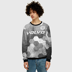 Свитшот мужской Volvo - grey gradient посередине, цвет: 3D-черный — фото 2