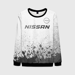 Свитшот мужской Nissan - white gradient посередине, цвет: 3D-черный