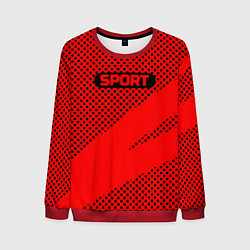 Мужской свитшот Sport красно-чёрный текстурный