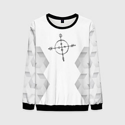 Свитшот мужской Megadeth white poly, цвет: 3D-черный