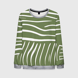 Мужской свитшот Полоски зеленой зебры