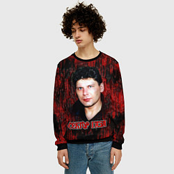 Свитшот мужской Сектор газа фото Юрий Хой, цвет: 3D-черный — фото 2