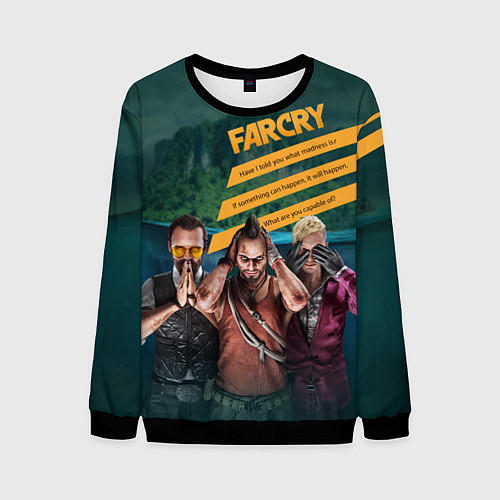 Мужской свитшот Far Cry villains / 3D-Черный – фото 1