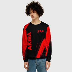 Свитшот мужской Akira - red gradient вертикально, цвет: 3D-черный — фото 2
