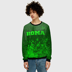 Свитшот мужской Roma - green gradient посередине, цвет: 3D-черный — фото 2