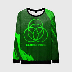 Свитшот мужской Elden Ring - green gradient, цвет: 3D-черный