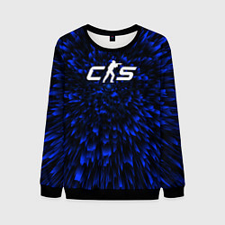 Свитшот мужской Counter-Strike 2 blue energy, цвет: 3D-черный