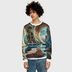 Свитшот мужской Современная пещера, цвет: 3D-белый — фото 2