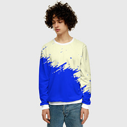 Свитшот мужской Color blue white, цвет: 3D-белый — фото 2